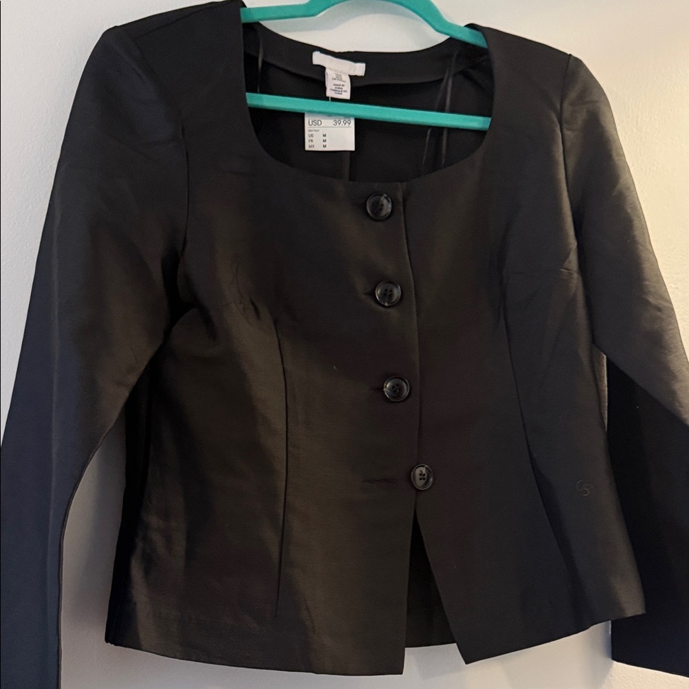 Black Women’s Button-Front Jacket